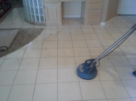 Tile Floor Cleaning Tool in Action